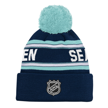 Seattle Kraken detská zimná čiapka Jacquard Cuffed Knit With Pom