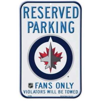 Winnipeg Jets ceduľa na stenu Reserved Parking Sign