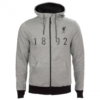 FC Liverpool pánska mikina s kapucňou No9 1892 grey