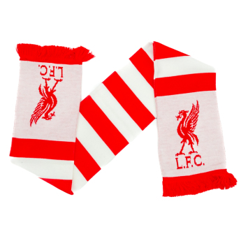 FC Liverpool zimný šál Bar Scarf with red fringe