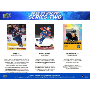 NHL boxy hokejové karty NHL 2022-23 Upper Deck Series 2 Hobby Box