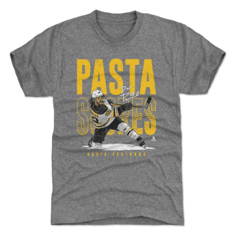 Boston Bruins pánske tričko David Pastrnak #88 Pasta Scores WHT 500 Level Grey