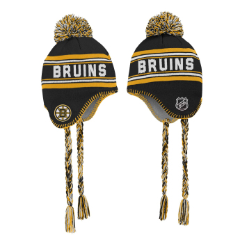 Boston Bruins detská zimná čiapka Jacquard tassel