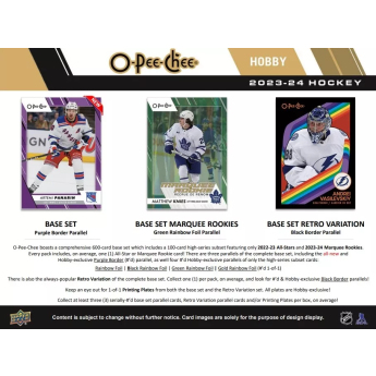 NHL boxy hokejové karty NHL 2023-24 Upper Deck O-Pee-Chee Hobby Box
