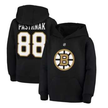 Boston Bruins detská mikina s kapucňou #88 David Pastrňák 100th Anniversary Name Number