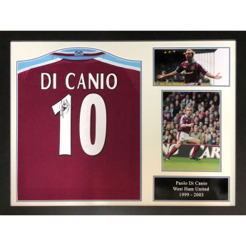 Legendy zarámovaný dres West Ham United FC 2000 Di Canio Signed Shirt (Framed)