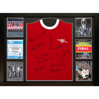 Legendy zarámovaný dres Arsenal FC 1971 Double Winners Signed Shirt (Framed) red