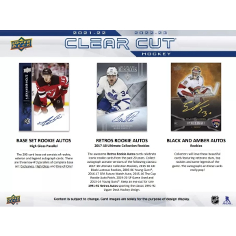 NHL boxy hokejové karty NHL 2022-23 Upper Deck Clear Cut Hobby Box