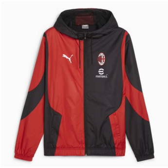 AC Milano pánska bunda s kapucňou Pre-Match