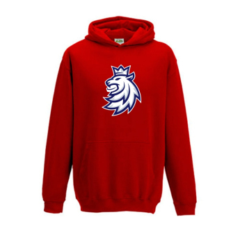 Hokejové reprezentácie detská mikina s kapucňou Czech Republic kangaroo logo lion red
