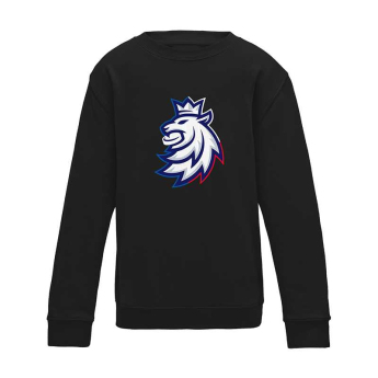Hokejové reprezentácie detská mikina Czech Republic Tricolour logo lion black