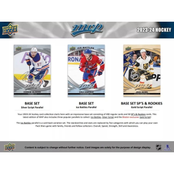 NHL boxy hokejové karty NHL 2023-24 Upper Deck MVP Hockey Blaster Box