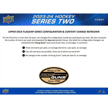 NHL boxy hokejové karty NHL 2023-24 Upper Deck Series 2 Hobby Box