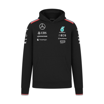 Mercedes AMG Petronas pánska mikina s kapucňou Driver Driver black F1 Team 2024