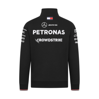 Mercedes AMG Petronas pánska mikina Driver 1/4 Zip black F1 Team 2024