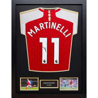 Legendy zarámovaný dres Arsenal FC 2023-2024 Martinelli Signed Shirt (Framed)