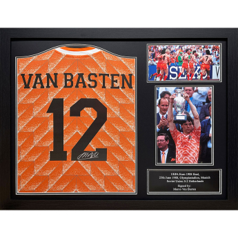 Legendy zarámovaný dres Netherlands1988 Van Basten Retro Signed Shirt (Framed)