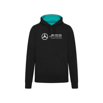 Mercedes AMG Petronas pánska mikina s kapucňou Logo black F1 Team 2024