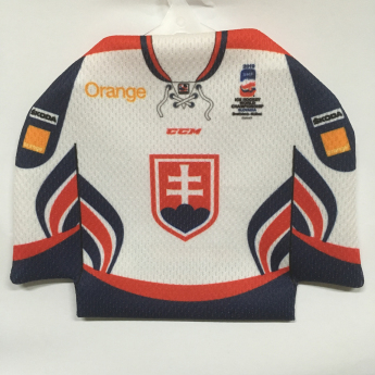 Hokejové reprezentácie mini dres do auta Slovakia Ice Hockey Team White