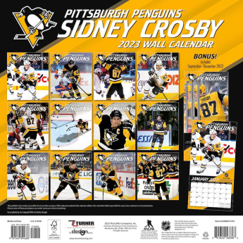 Pittsburgh Penguins kalendár Sidney Crosby #87 2023 Wall Calendar