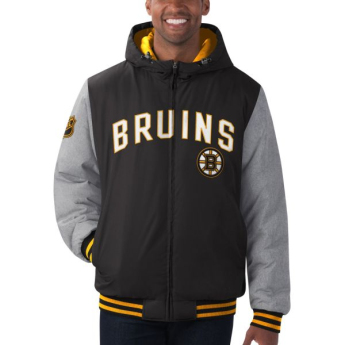Boston Bruins pánska bunda Cold Front Polyfilled Padded Jacket w. Hood