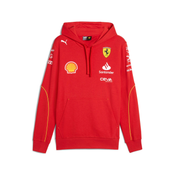 Ferrari pánska mikina s kapucňou Driver Hoody red F1 Team 2024