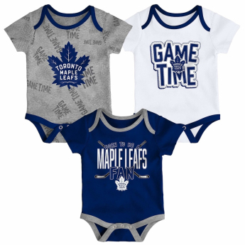 Toronto Maple Leafs dojčenské body 3-pack Game Time S/S Creeper Set - Newborn