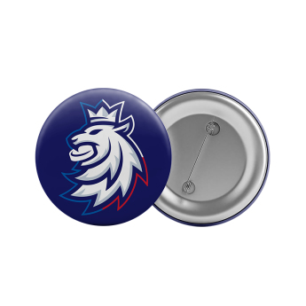 Hokejové reprezentácie odznak so špendlíkom Czech Republic logo lion blue