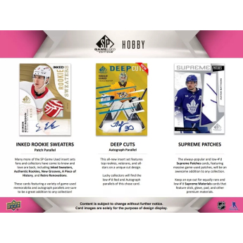 NHL boxy hokejové karty NHL 2023-24 Upper Deck SP Game Used Hobby Box