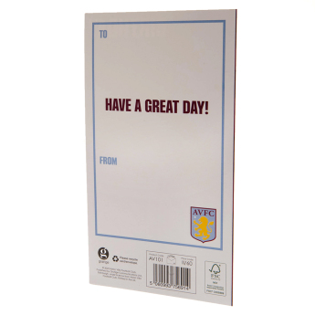 Aston Villa narodeninové želanie Crest Birthday Card