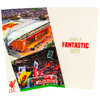 FC Liverpool narodeninová pohľadnica so samolepkami Personalised Birthday Card