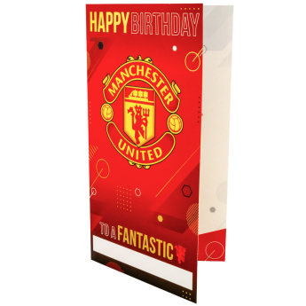 Manchester United narodeninová pohľadnica so samolepkami Personalised Birthday Card