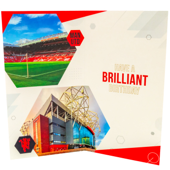 Manchester United narodeninová pohľadnica so samolepkami Personalised Birthday Card