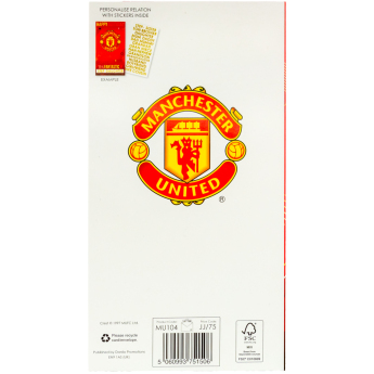 Manchester United narodeninová pohľadnica so samolepkami Personalised Birthday Card