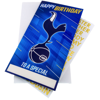 Tottenham narodeninová pohľadnica so samolepkami Personalised Birthday Card