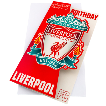 FC Liverpool narodeninové želanie Crest Birthday Card