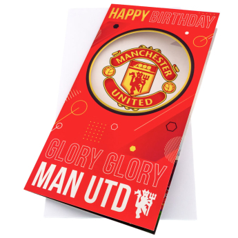 Manchester United narodeninové želanie Glory Glory Birthday Card