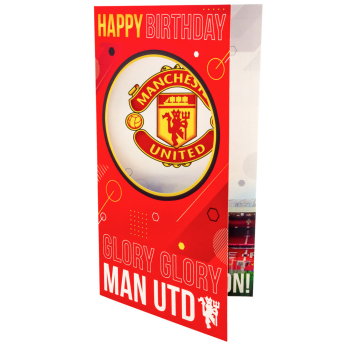 Manchester United narodeninové želanie Glory Glory Birthday Card
