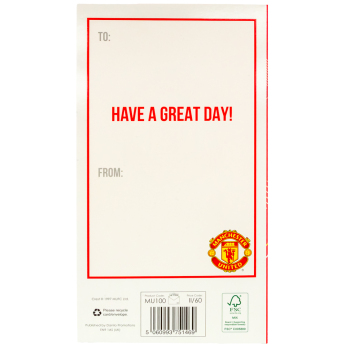 Manchester United narodeninové želanie Glory Glory Birthday Card