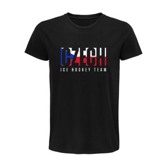 Hokejové reprezentácie pánske tričko Czech Republic Flag black
