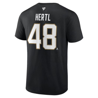 Vegas Golden Knights pánske tričko #48 Tomáš Hertl Black Authentic Stack Name & Number