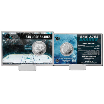 San Jose Sharks zberateľské mince History Silver Coin Card Limited Edition od 5000