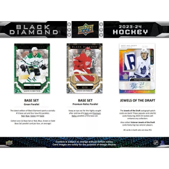 NHL boxy hokejové karty NHL 2023-24 Upper Deck Black Diamond Hockey Hobby Box
