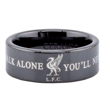 FC Liverpool prsteň Black Ceramic Ring Medium