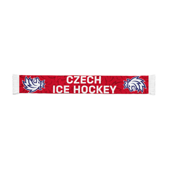 Hokejové reprezentácie zimný šál red Czech Ice Hockey pattern