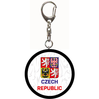 Hokejové reprezentácie kľúčenka Czech Republic minipuk logo white