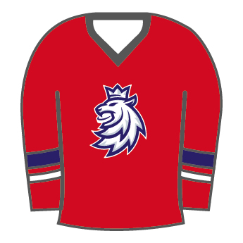 Hokejové reprezentácie odznak Czech Republic Red lion jersey