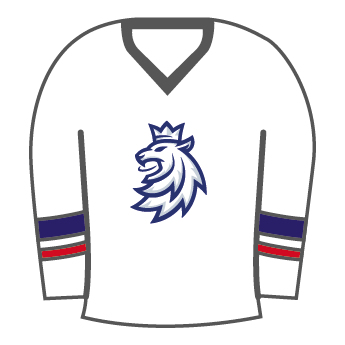 Hokejové reprezentácie odznak Czech Republic White lion jersey