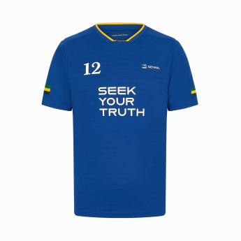 Ayrton Senna pánske tričko Stripe Sports blue 2024