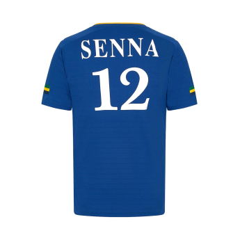 Ayrton Senna pánske tričko Stripe Sports blue 2024